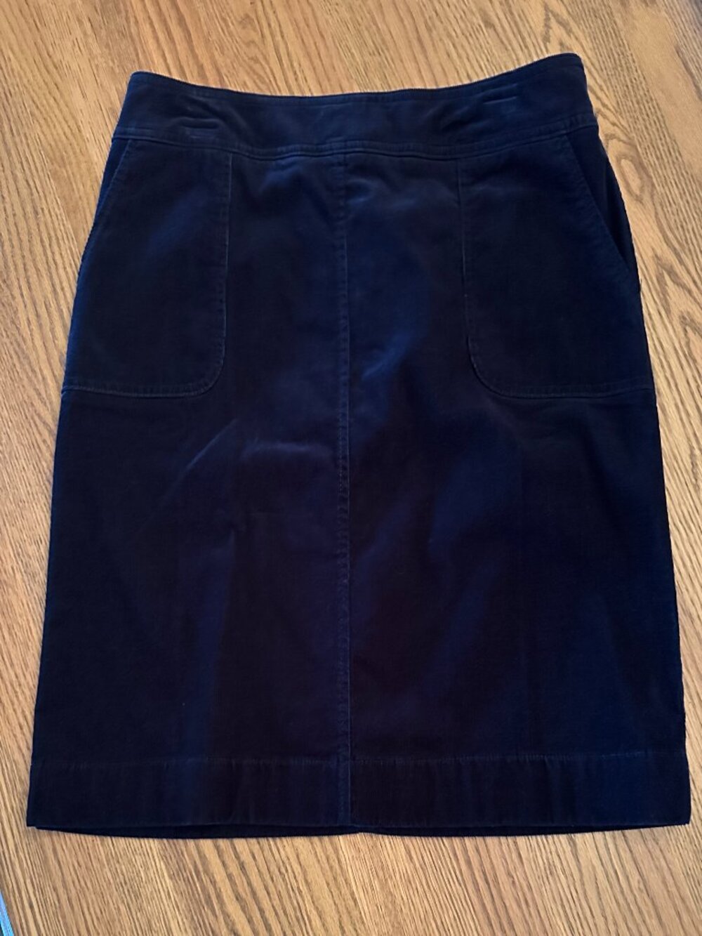 Talbots Navy Blue Corduroy a-line skirt